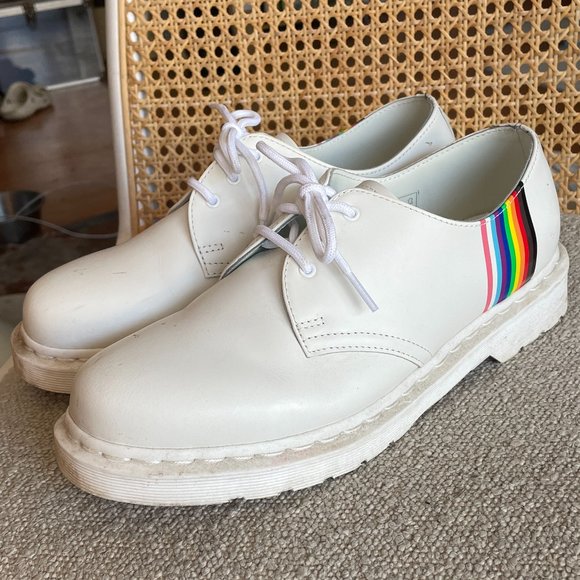 Dr. Martens Shoes - Dr. Martens Rainbow Print Lace-Up Oxfords